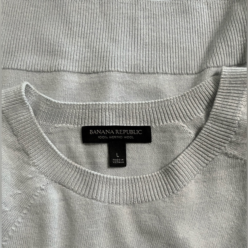 Banana Republic Soft blue Merino Wool Sweater - Picture 4 of 8